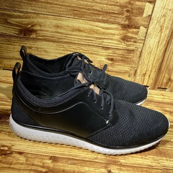 Cole Haan Men's Sneakers Size 13 Grand Motion Knit Black White C26395 Oxford