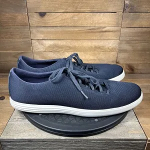 Cole Haan Grand OS Crosscourt II Mens Size 13M Blue Knit Lace Up Casual Sneakers