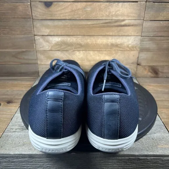 Cole Haan Grand OS Crosscourt II Mens Size 13M Blue Knit Lace Up Casual Sneakers