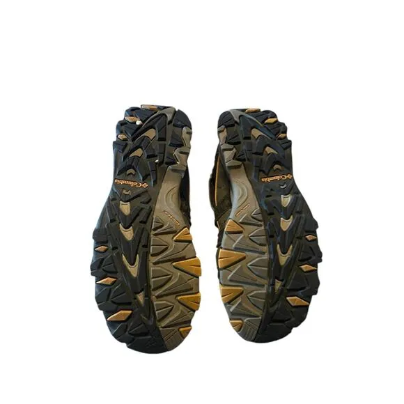 Columbia Mens Brown Lace Up Round Toe Waterproof Leather Hiking Boots Size 10