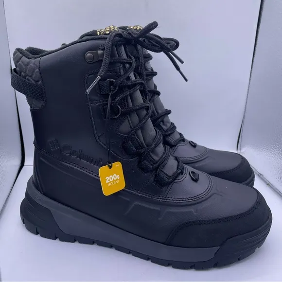 COLUMBIA mens Bugaboot celsius black boots Size 8 Wide waterproof insulation