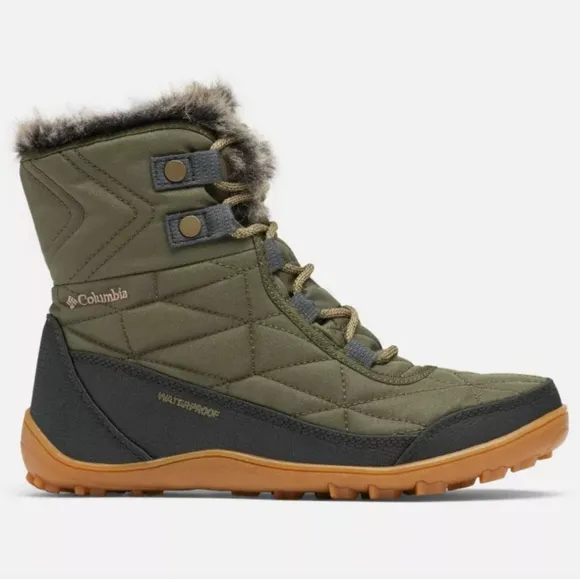 Columbia Size 6.5 Women's Minx Shorty III Winter Green and Brown Boots
