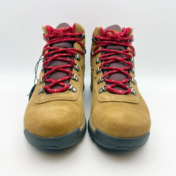 Columbia Womens Newton Ridge Plus Amped Hiking Boots Size 9.5 Tan Red WP NIB