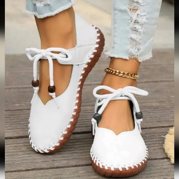 Comfortable Casual Flat Shoes Women Soft Genuine Leather Rubber Sole Loafers