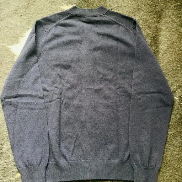 Comme des Garçons PLAY White Heart Wool Cardigan (Navy)