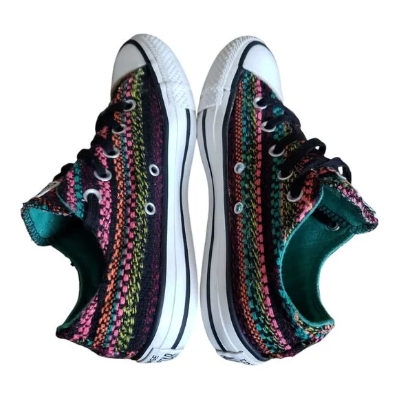 Converse All Star Parakeet OX Rainbow Boho Sneakers Low Top Women's Size 6