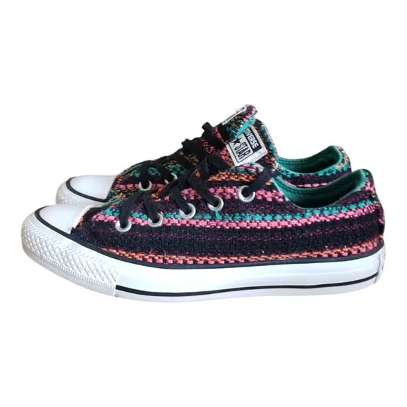 Converse All Star Parakeet OX Rainbow Boho Sneakers Low Top Women's Size 6
