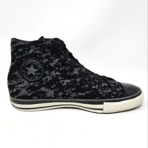 Converse AllStar Chuck Taylor Sneakers Black Grey RARE Knit Sweater Men Size 6.5