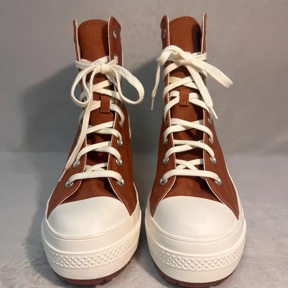 Converse Chuck 70's Deluxe Heeled Sneaker Boots Brown Unisex Sz 12 Wo's / 10 Men