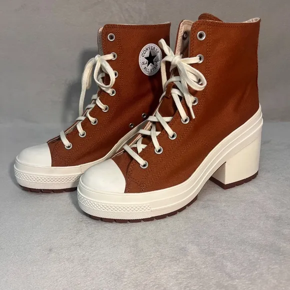Converse Chuck 70's Deluxe Heeled Sneaker Boots Brown Unisex Sz 12 Wo's / 10 Men
