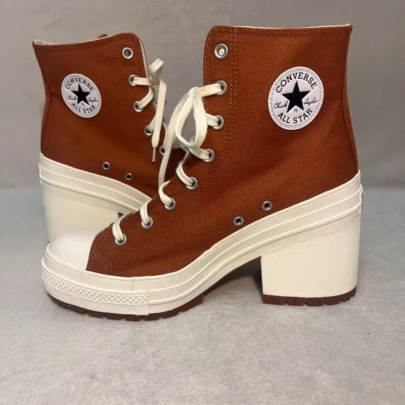 Converse Chuck 70's Deluxe Heeled Sneaker Boots Brown Unisex Sz 12 Wo's / 10 Men