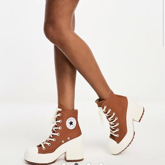 Converse Chuck 70's Deluxe Heeled Sneaker Boots Brown Unisex Sz 12 Wo's / 10 Men