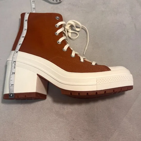 Converse Chuck 70's Deluxe Heeled Sneaker Boots Brown Unisex Sz 12 Wo's / 10 Men