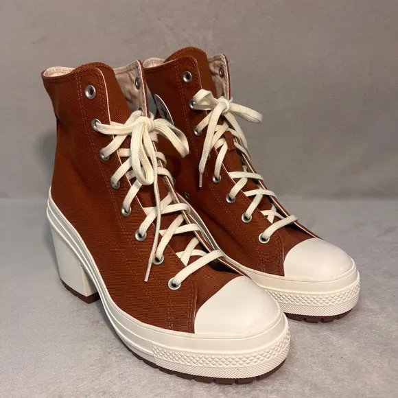 Converse Chuck 70's Deluxe Heeled Sneaker Boots Brown Unisex Sz 12 Wo's / 10 Men