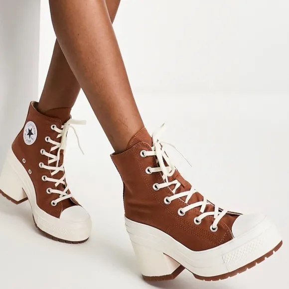 Converse Chuck 70's Deluxe Heeled Sneaker Boots Brown Unisex Sz 12 Wo's / 10 Men