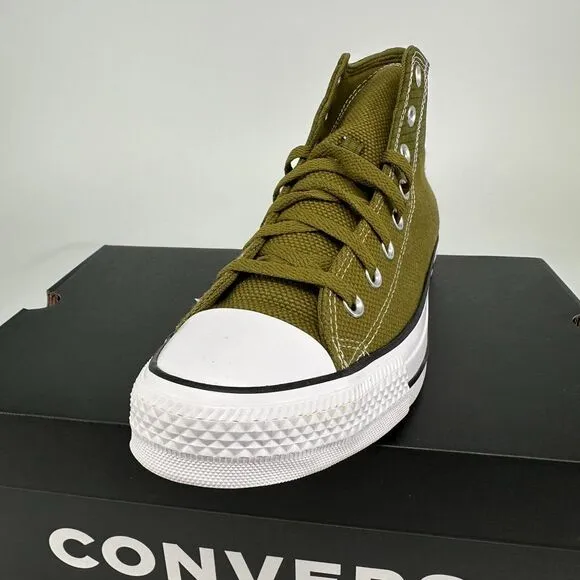 Converse Chuck Taylor All Star Hi Sneakers Mens 11 Green‎ Knit Cargo High Top