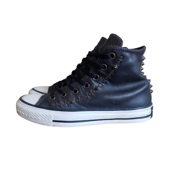 Converse Chuck Taylor All Star High Brown Leather Women's SZ 6 Sneakers 140010C