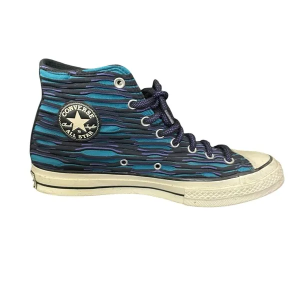 Converse Chuck Taylor Wavy Knit Ocean Depths High Top Sneakers Size 10 Y2K Mens