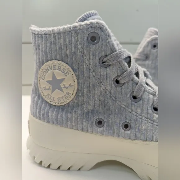 Converse CTAS Lugged 2.0 High Striped Knit Gravel Platform Sneakers Women's 7.5
