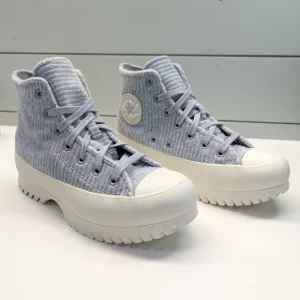 Converse CTAS Lugged 2.0 High Striped Knit Gravel Platform Sneakers Women's 7.5