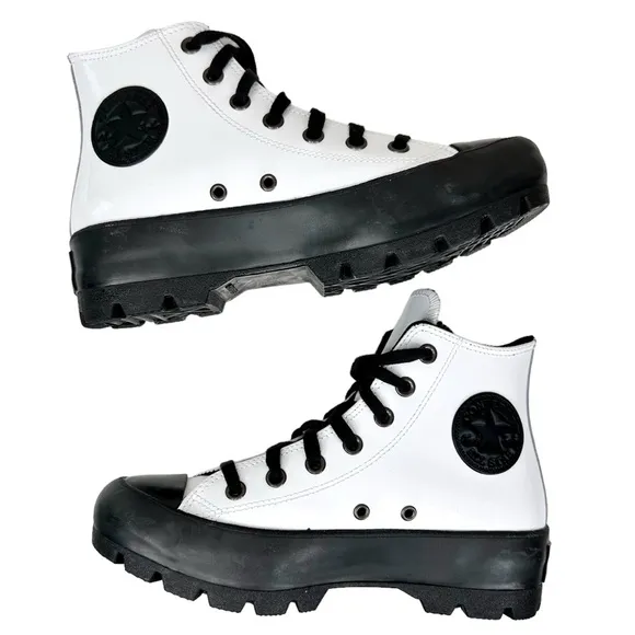 CONVERSE Surface Fusion Lugged Chuck Taylor High Top Shoe Boots Patent SZ 7.5