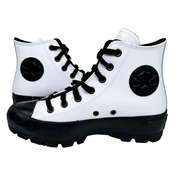CONVERSE Surface Fusion Lugged Chuck Taylor High Top Shoe Boots Patent SZ 7.5