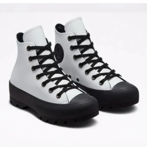 CONVERSE Surface Fusion Lugged Chuck Taylor High Top Shoe Boots Patent SZ 7.5