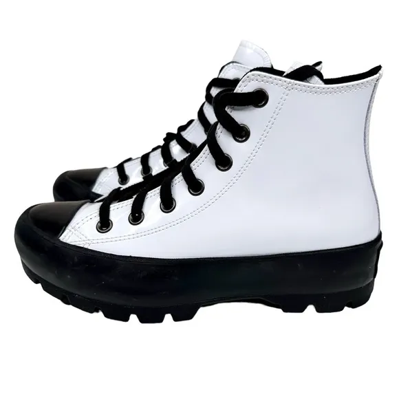 CONVERSE Surface Fusion Lugged Chuck Taylor High Top Shoe Boots Patent SZ 7.5
