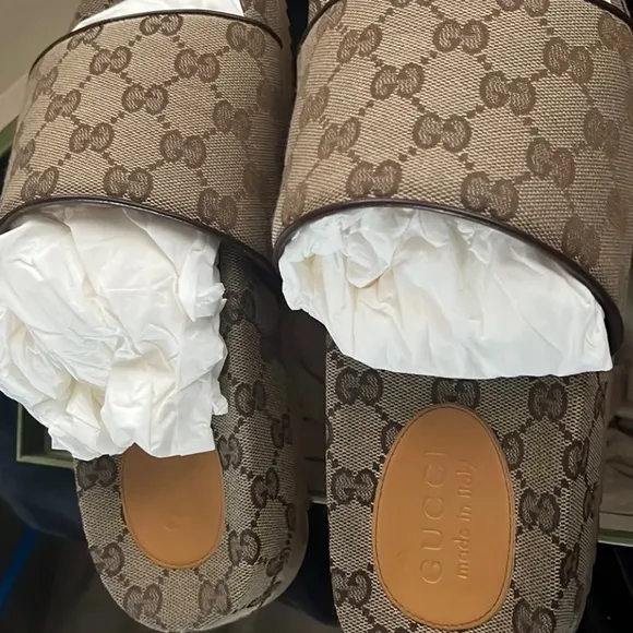 COPY - Men’s/(women size us 8)unisex Gucci canvas slides