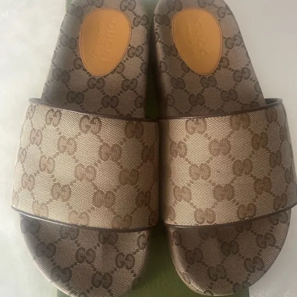 COPY - Men’s/(women size us 8)unisex Gucci canvas slides