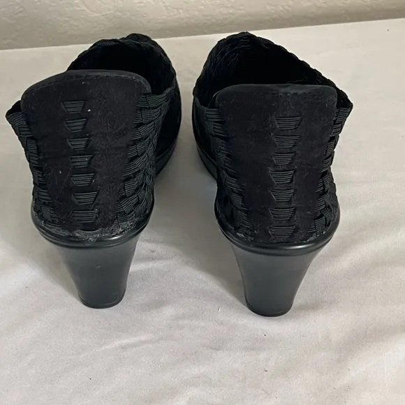Corkys Women’s Stretch Woven Hot Slip On Bootie Black Size 8 Cuban Heel 3” Ankle