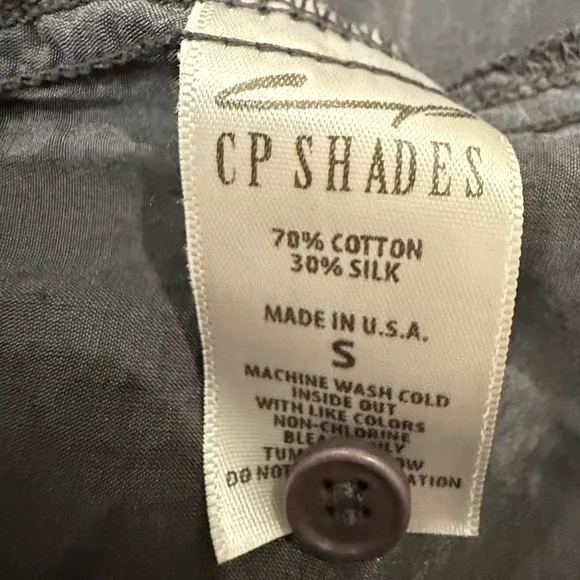 CP Shades Shirt Dress Silk Blend Size Small