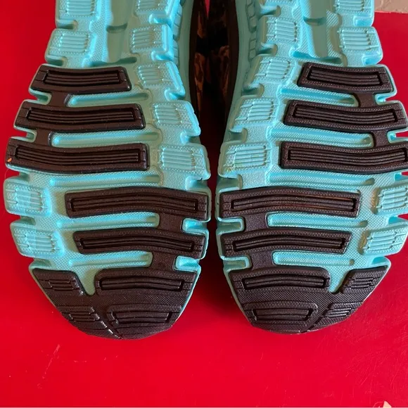 Crazy Train Leopard Turquoise Blue Black Tennis Shoes Lace Up Size 9 Sneakers
