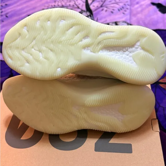 Cream Sneakers with Knit Upper and Boost Cushioning