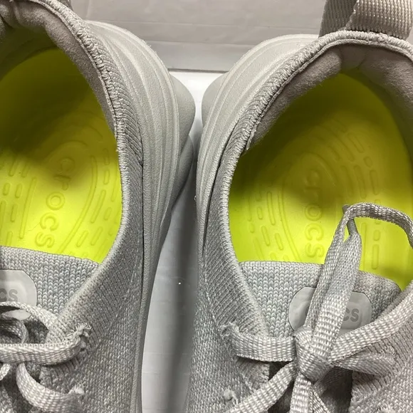 Crocs man’s light gray sneakers size 9