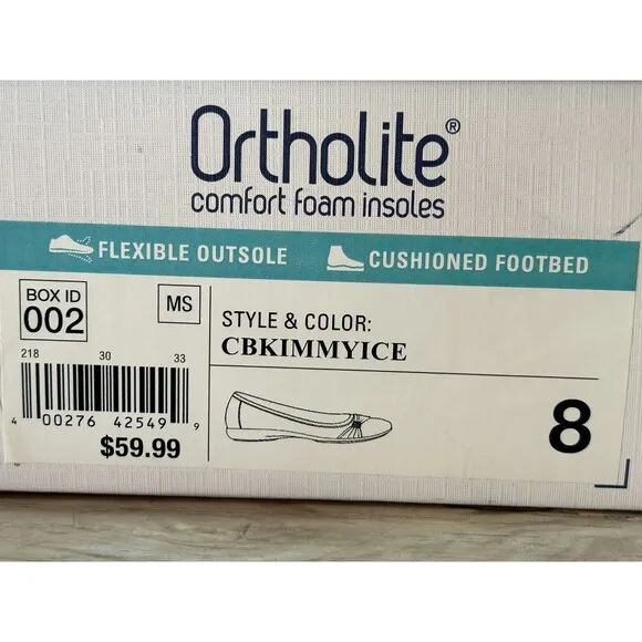 Croft &amp; Barrow Ortholite Women Beige Flats Loafers Comfort Foam Insoles Size 8MS