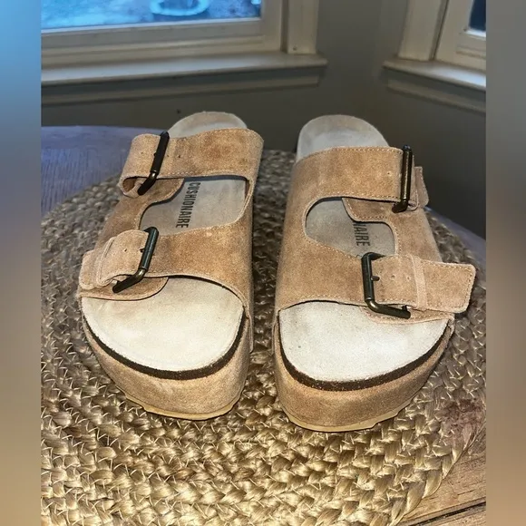 CUSHIONAIRE Guru Platform Sandal size 8.5