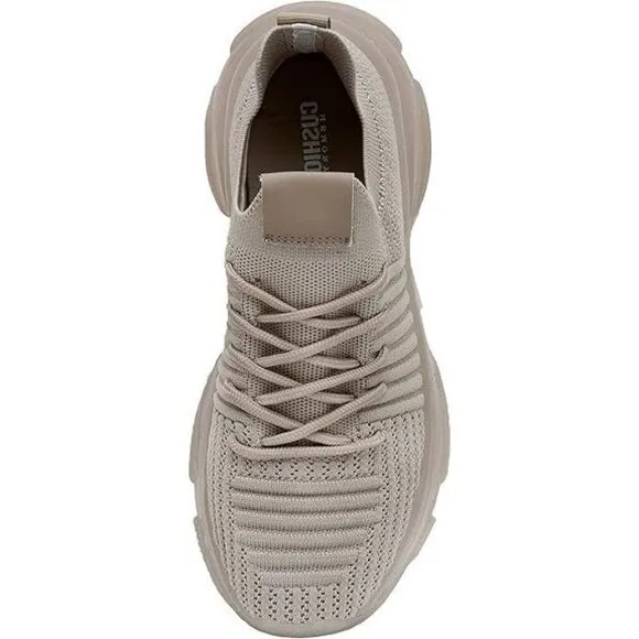 CUSHIONAIRE Memory Foam Sneakers Shoe Women's 9M Taupe Apolo-T New In Box
