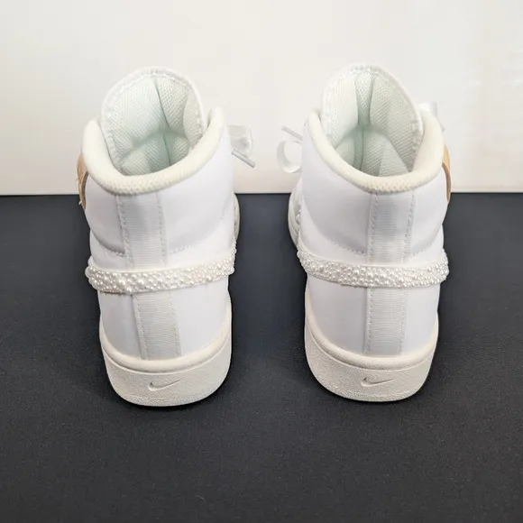 Custom Pearl Nike Court Royal 2 Mid Sneakers