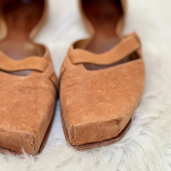 Cydwoq Vintage Pedestal Wooden Heel Sandals