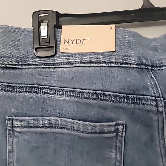Dakota Crop Pull-On Jeans In  Soft-Contour Denim With Side Slits