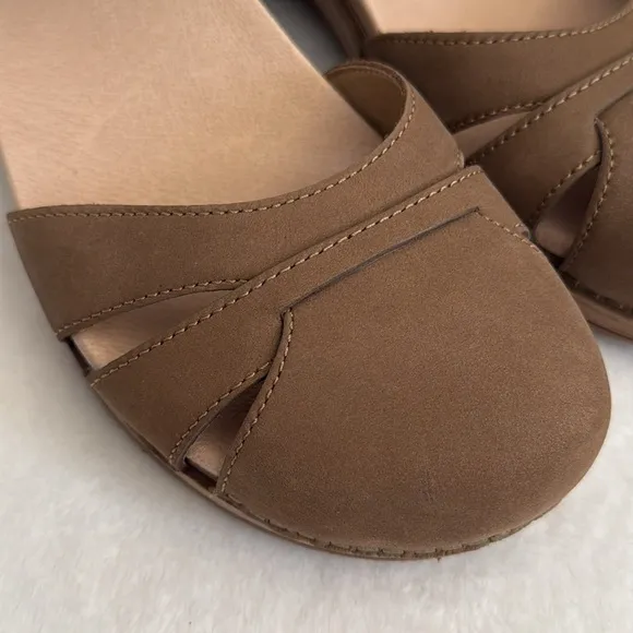 Dansko | Betsey Taupe Milled Nubuck Closed Toe Clog Sandal (EU 40/US 9.5-10)