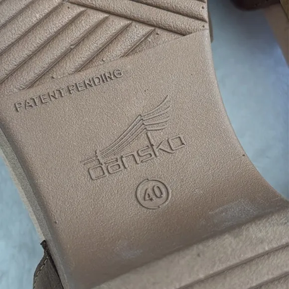 Dansko | Betsey Taupe Milled Nubuck Closed Toe Clog Sandal (EU 40/US 9.5-10)