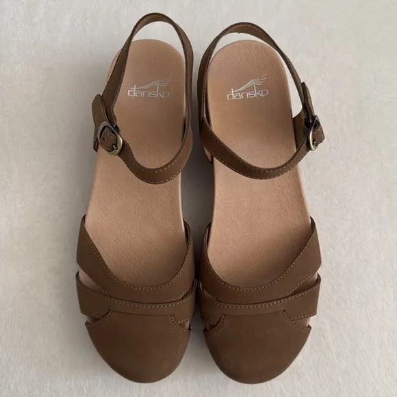 Dansko | Betsey Taupe Milled Nubuck Closed Toe Clog Sandal (EU 40/US 9.5-10)