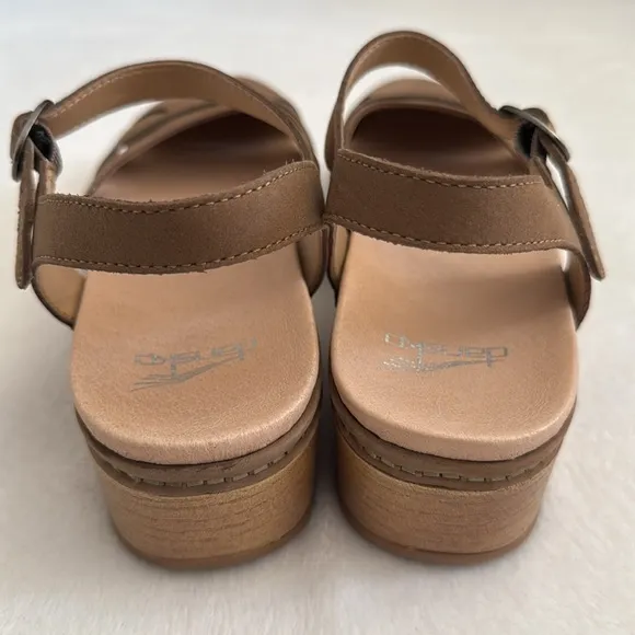 Dansko | Betsey Taupe Milled Nubuck Closed Toe Clog Sandal (EU 40/US 9.5-10)