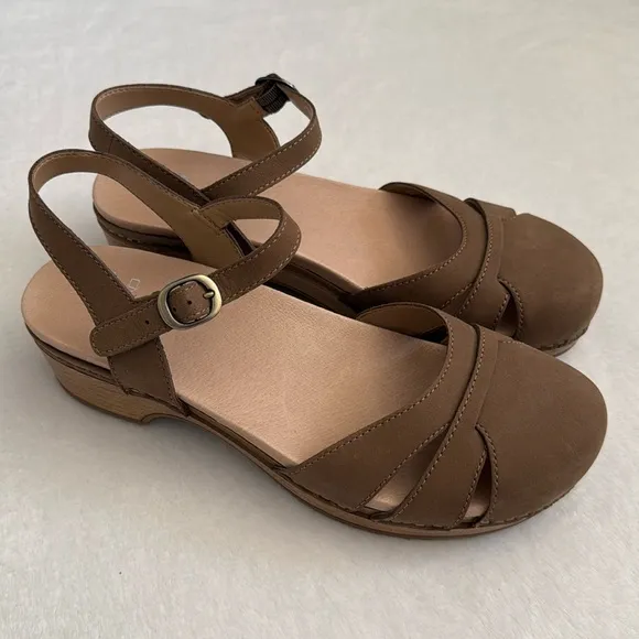 Dansko | Betsey Taupe Milled Nubuck Closed Toe Clog Sandal (EU 40/US 9.5-10)