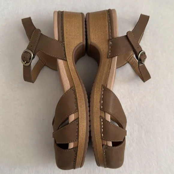 Dansko | Betsey Taupe Milled Nubuck Closed Toe Clog Sandal (EU 40/US 9.5-10)