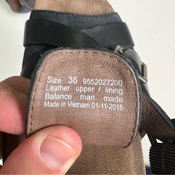 DANSKO- Dominique Sandal Black Espadrille Clog Leather Buckle