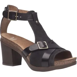 DANSKO- Dominique Sandal Black Espadrille Clog Leather Buckle