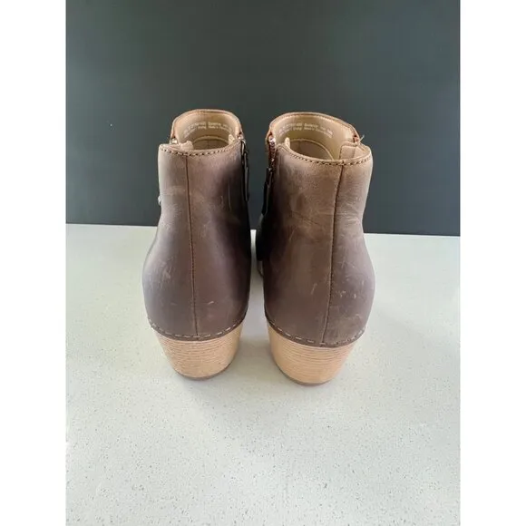 Dansko Lizanne brown Leather Boots Booties for Women Size 39